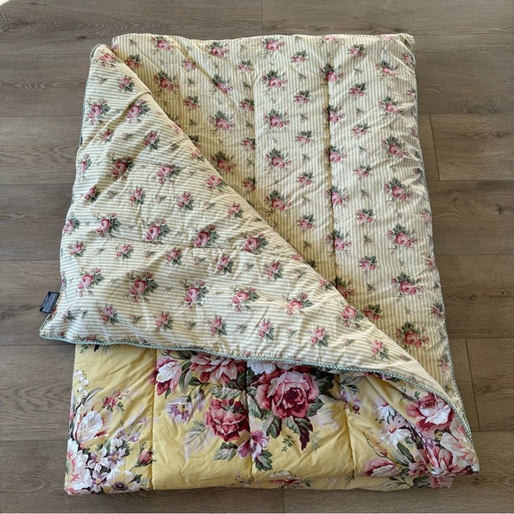 Rare Vintage Ralph Lauren Sophie Brooke Floral Comforter Twin 100% Cotton - Picture 7 of 11